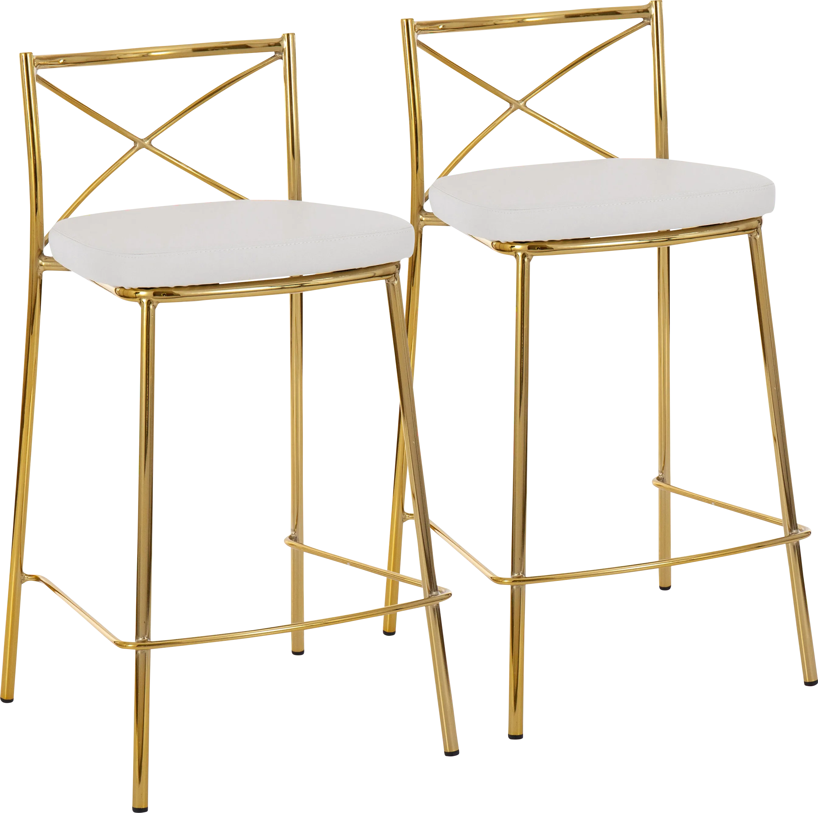 Prienwood White Counter Height Stool, Set of 2 - Thumbnail - Image 1