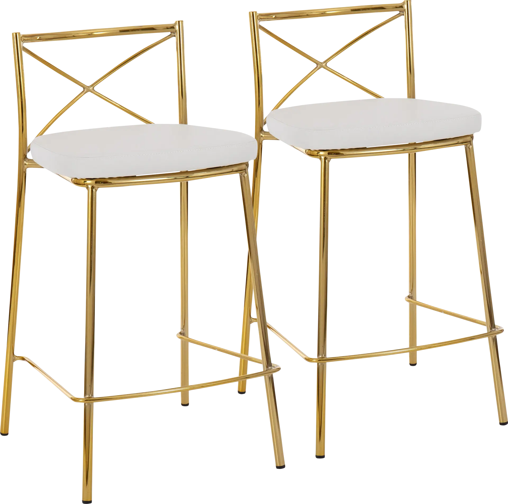 Prienwood White Counter Height Stool, Set of 2