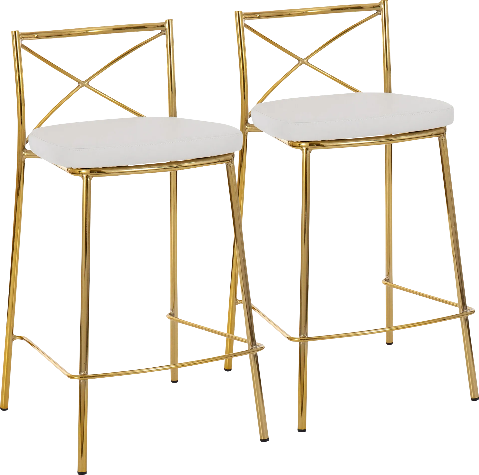 Prienwood White Counter Height Stool, Set of 2 - Image 1