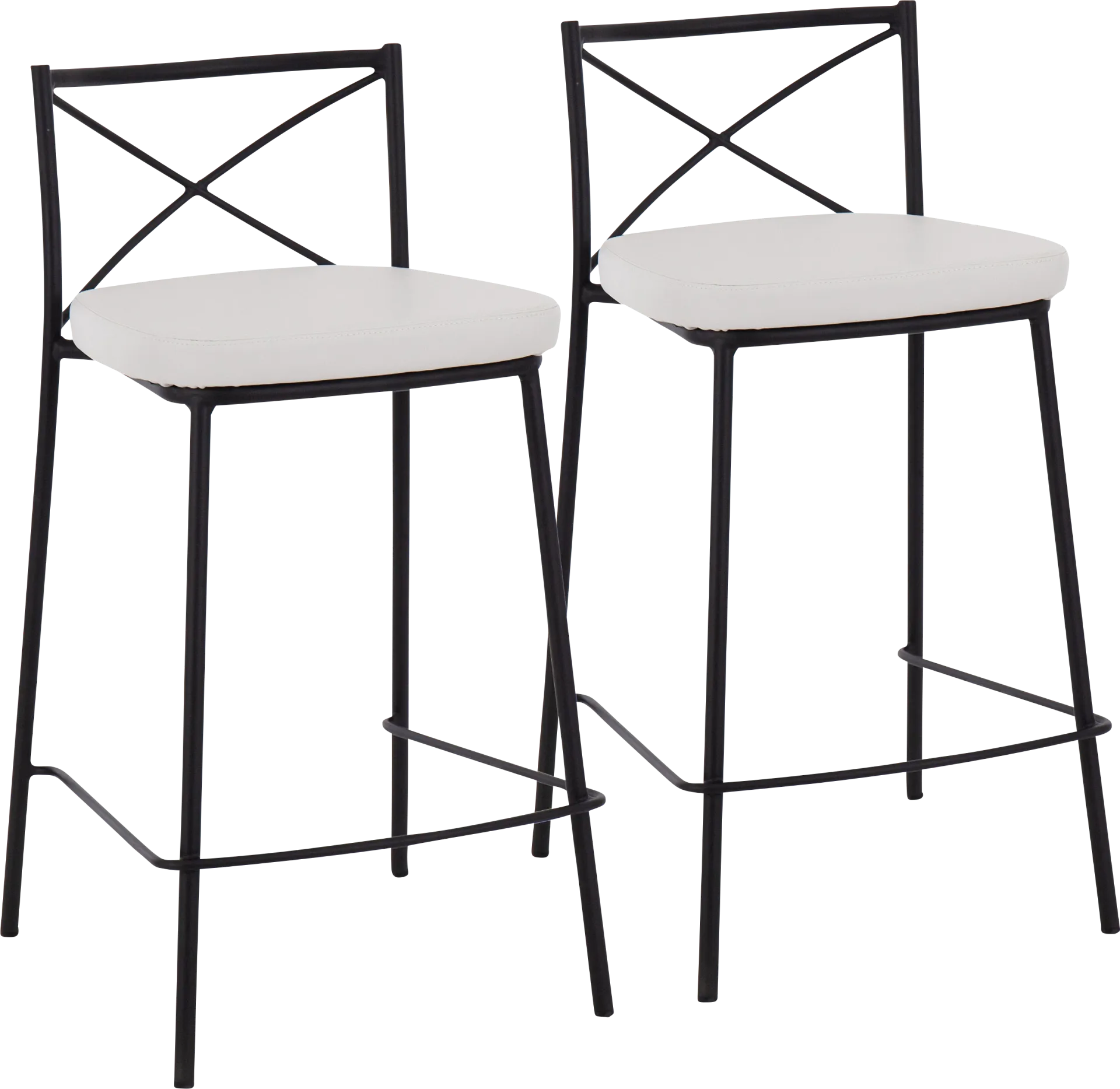 Prienwood White Counter Height Stool, Set of 2 - Image 1