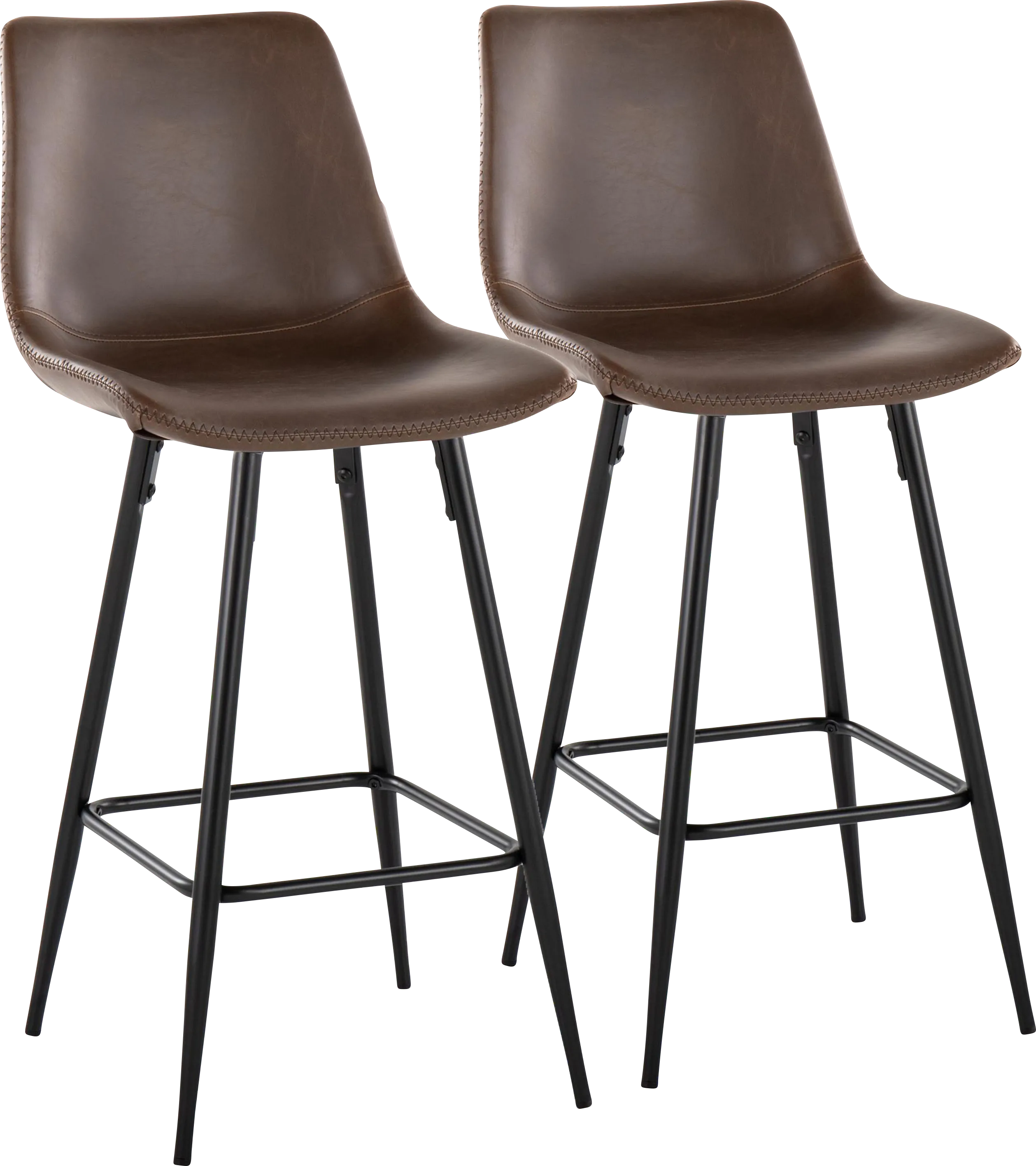 Pamco Espresso Counter Height Stool, Set of 2 - Thumbnail - Image 1