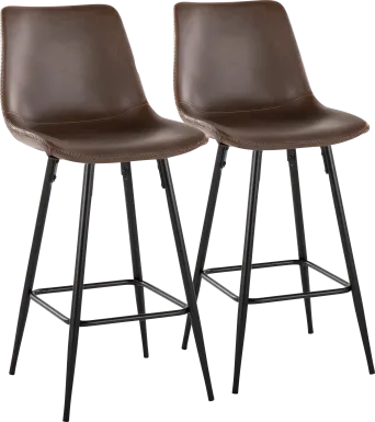 Pamco Espresso Counter Height Stool, Set of 2