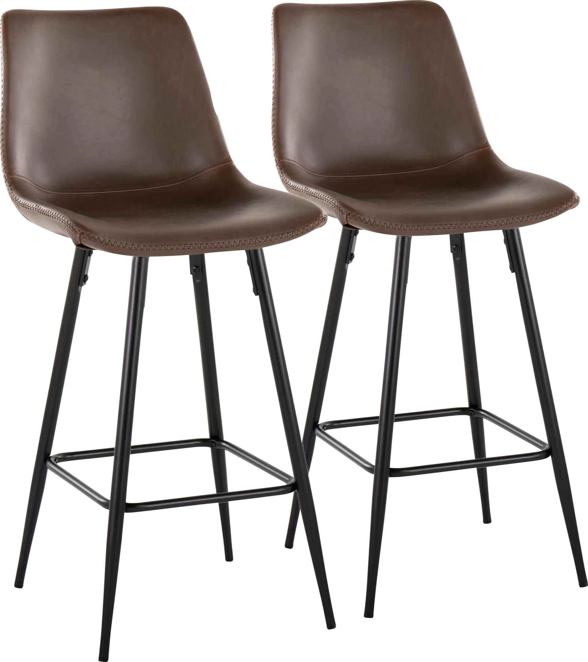 Pamco Espresso Counter Height Stool, Set of 2 - Image 1