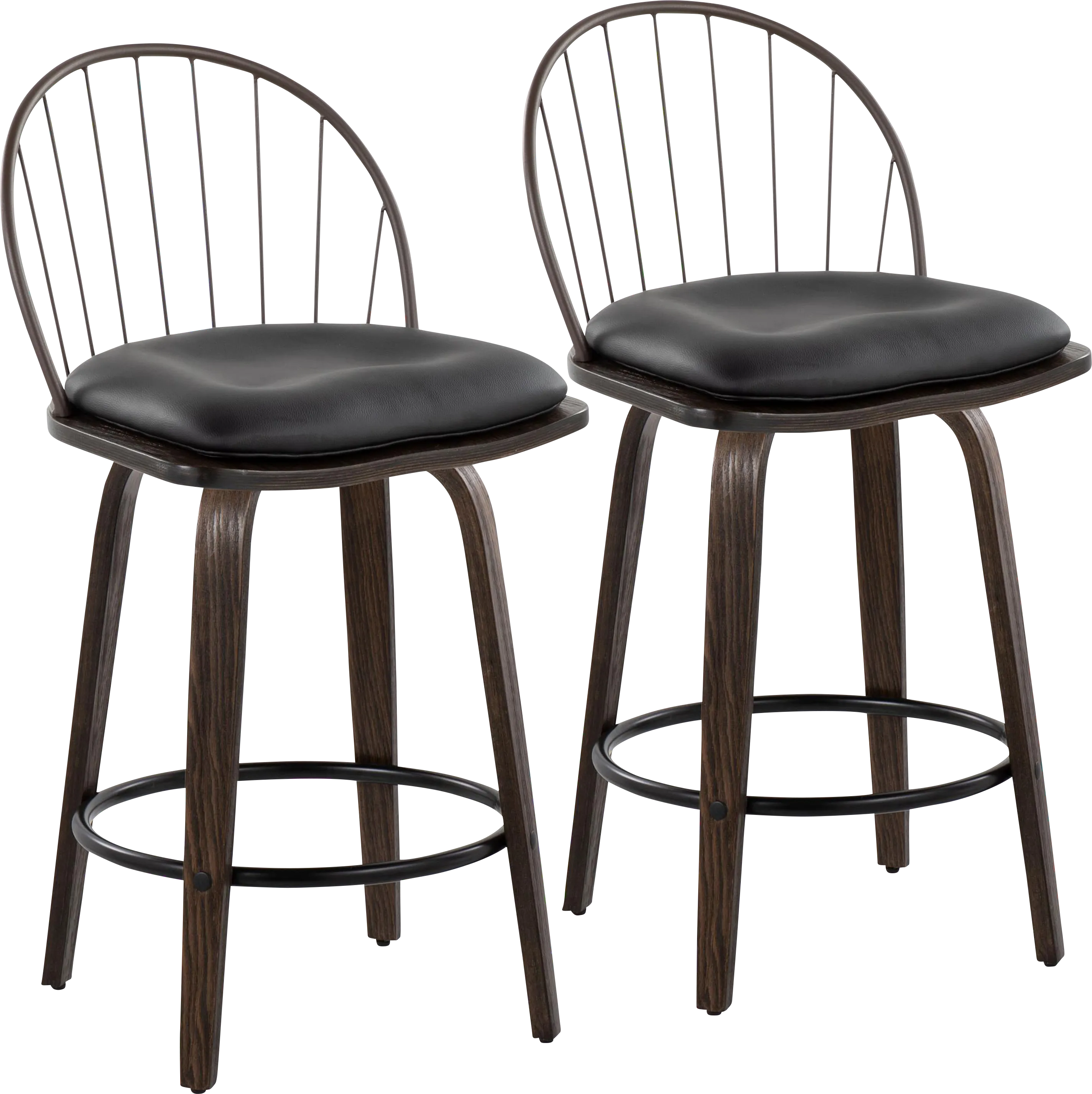 Merganser Brown Counter Height Stool, Set of 2 - Thumbnail - Image 1