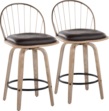 Merganser Brown Counter Height Stool, Set of 2