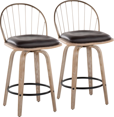 Merganser Brown Counter Height Stool, Set of 2
