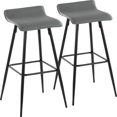 Aliceanna Gray Barstool, Set of 2