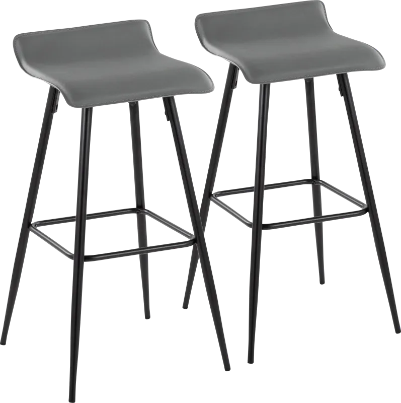 Aliceanna Gray Barstool, Set of 2