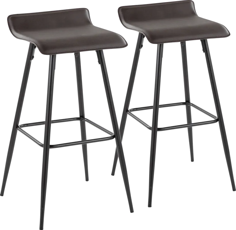 Aliceanna Espresso Barstool, Set of 2