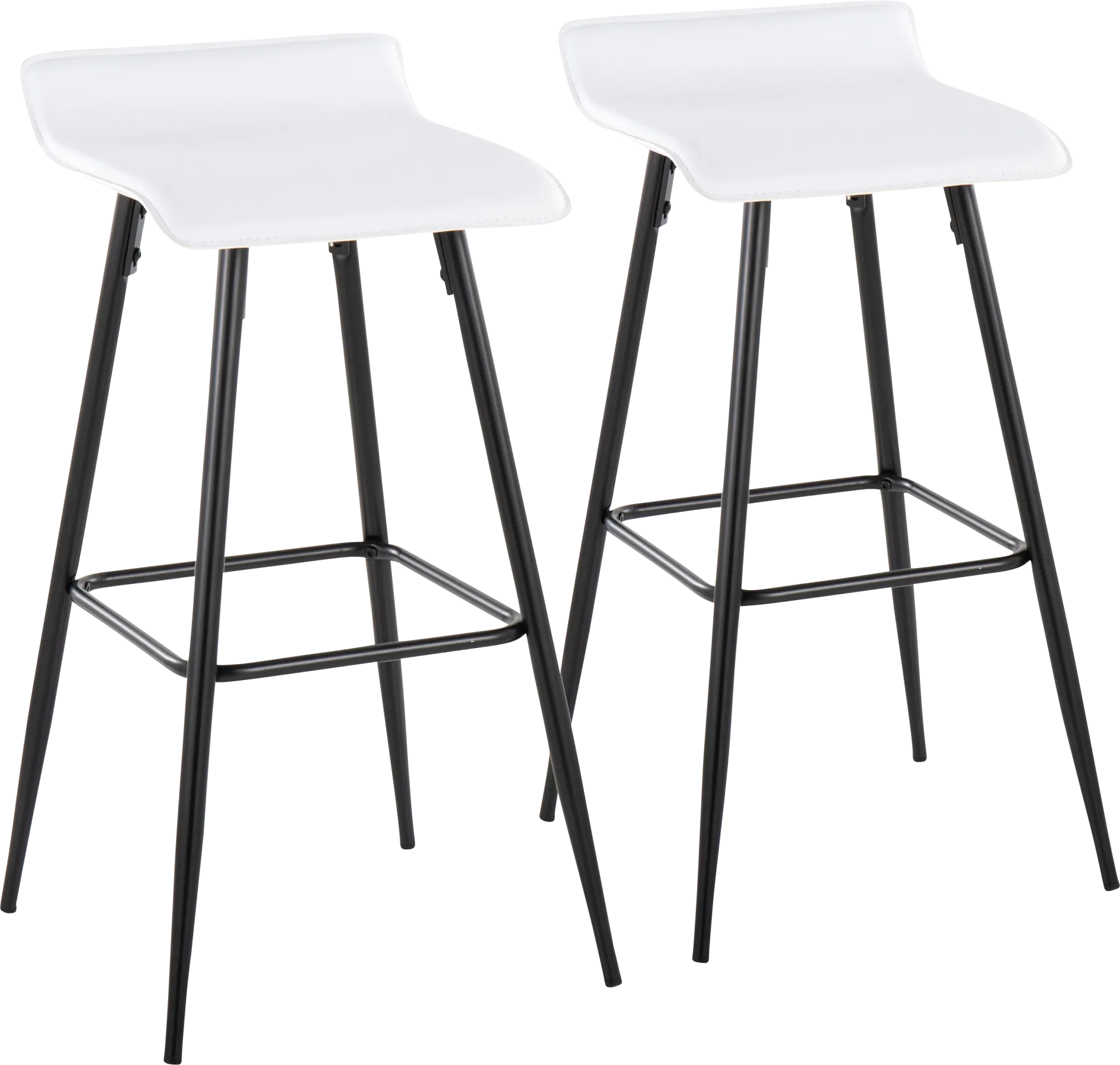 Aliceanna White Barstool, Set of 2 - Image 1