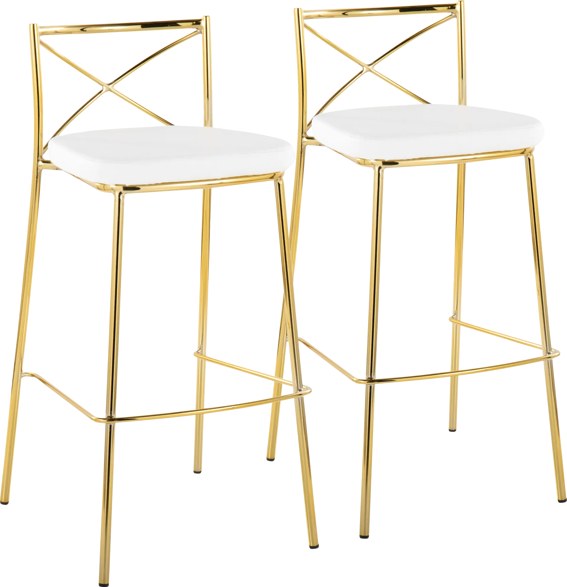 Prienwood White Barstool, Set of 2