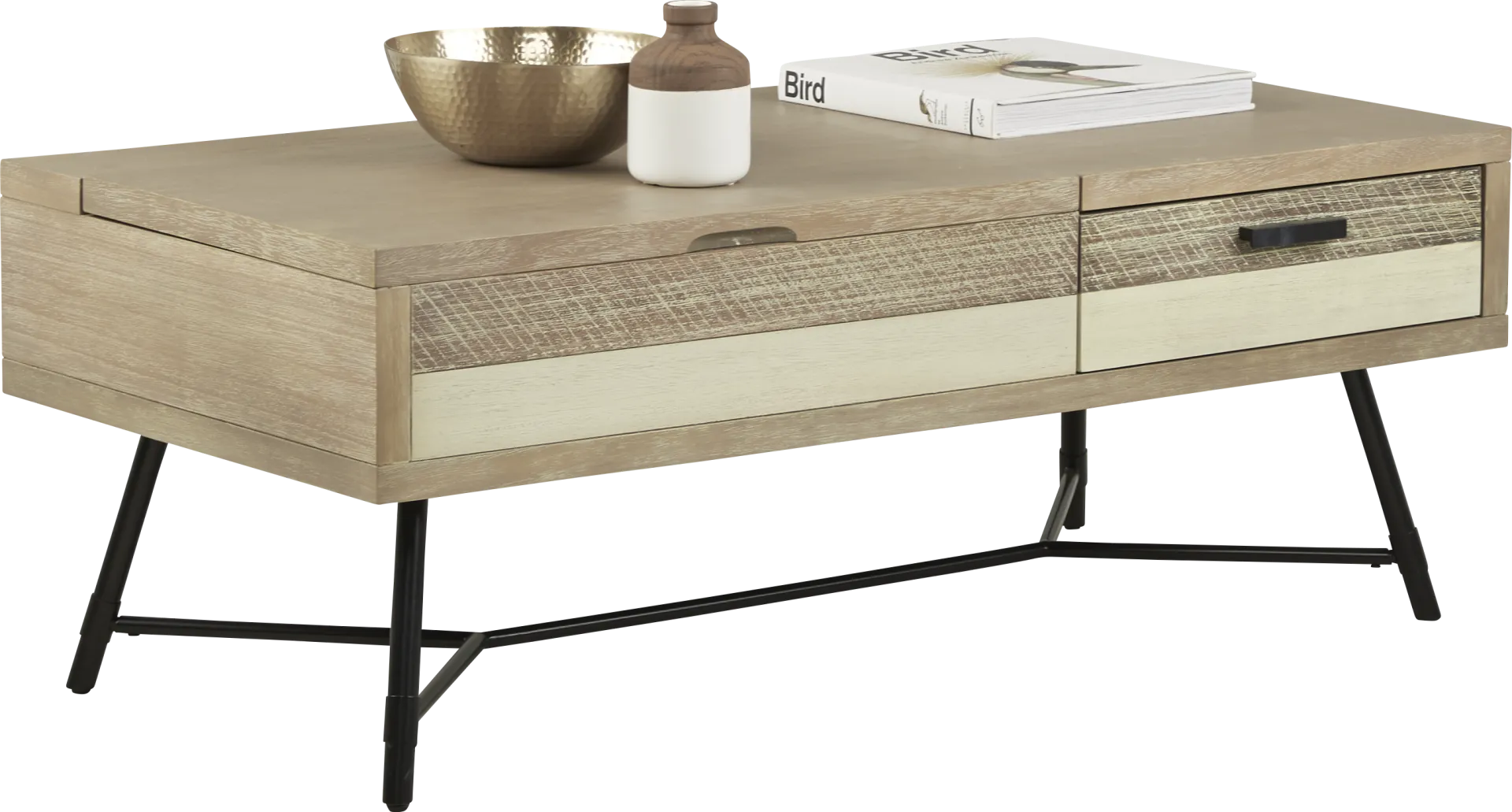 Midtown Loft Natural Lift-Top Cocktail Table - Image 1