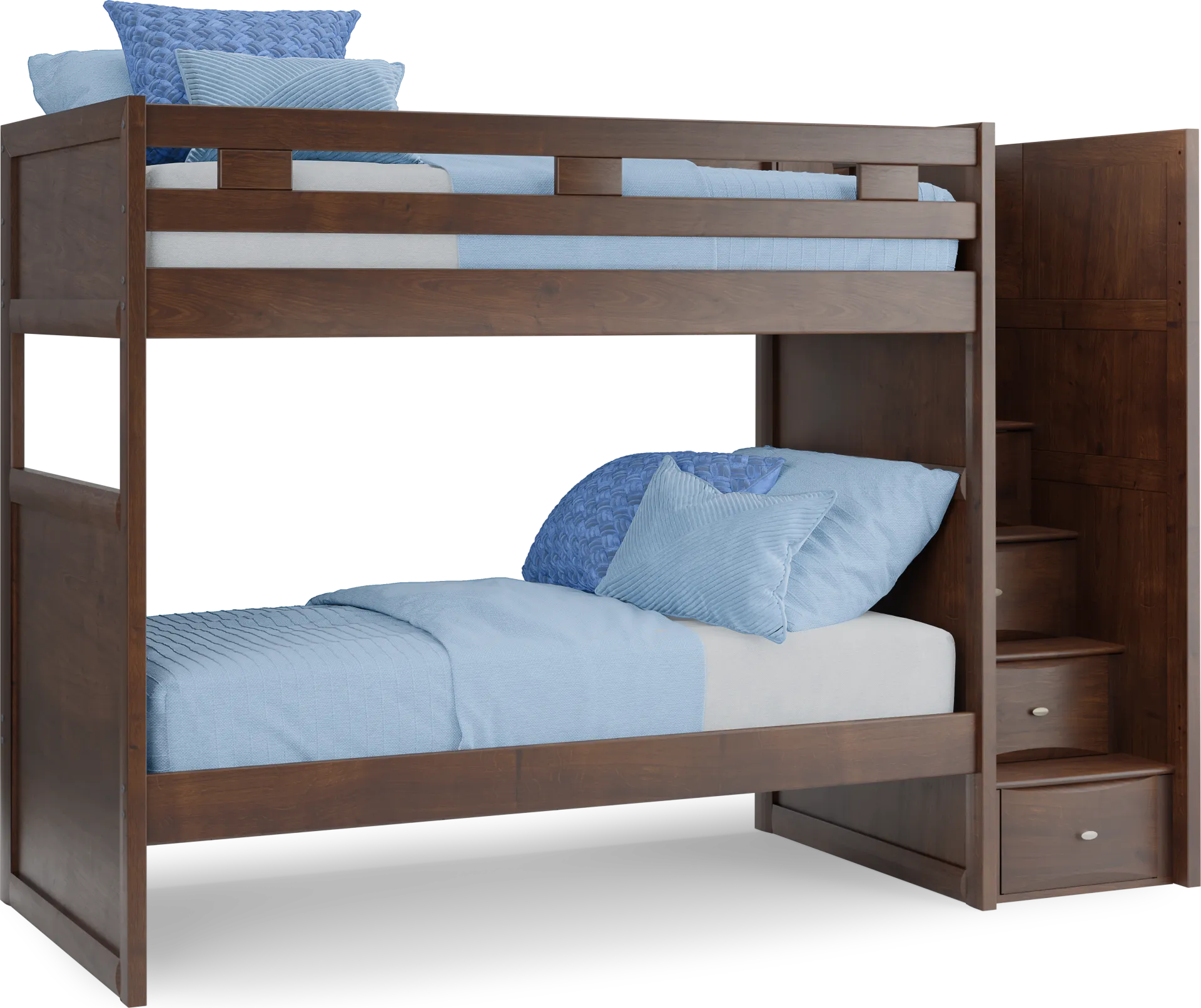 Ivy League 2.0 Walnut Twin/Twin Step Bunk Bed - Image 2