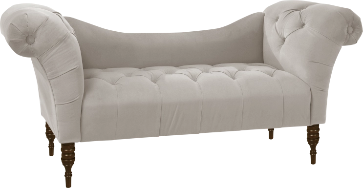 Whitmere Light Gray Chaise Bench