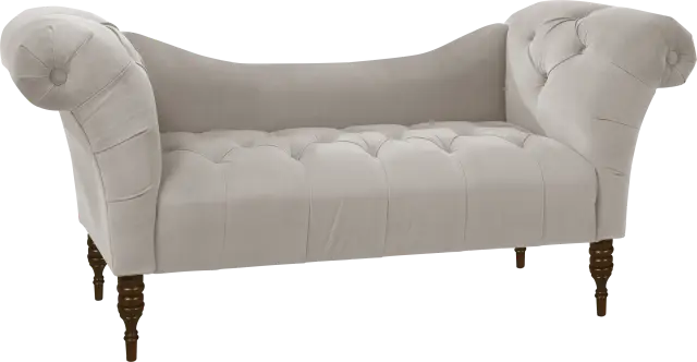 Whitmere Light Gray Chaise Bench - Thumbnail - Image 2