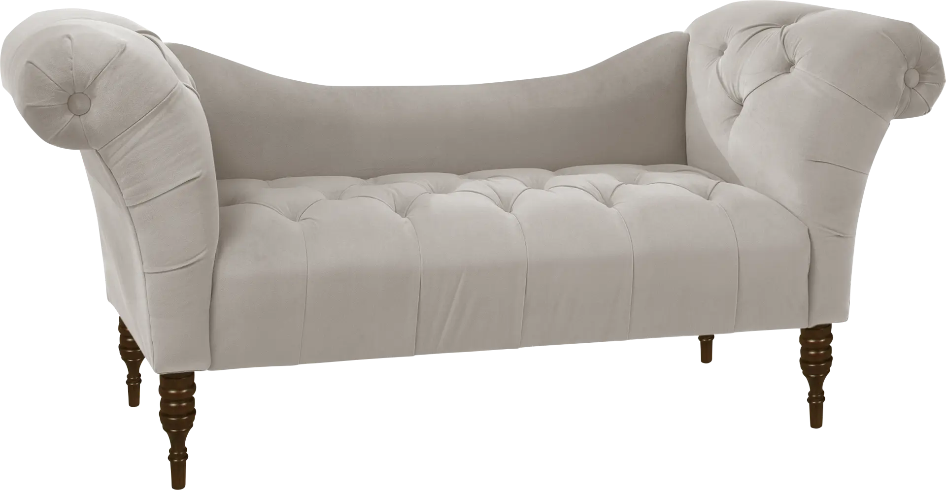 Whitmere Light Gray Chaise Bench