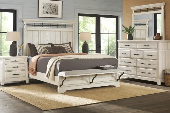 Montana Ridge White 7 Pc King Panel Bedroom