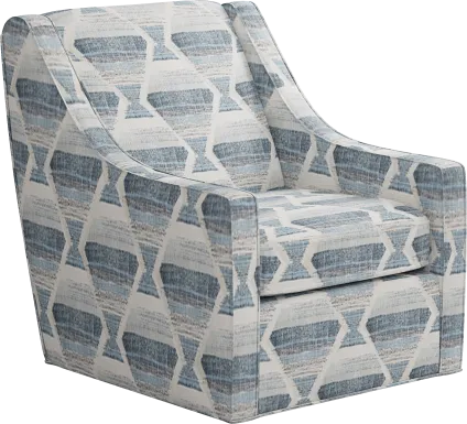 Bedford Park Blue Accent Swivel Chair