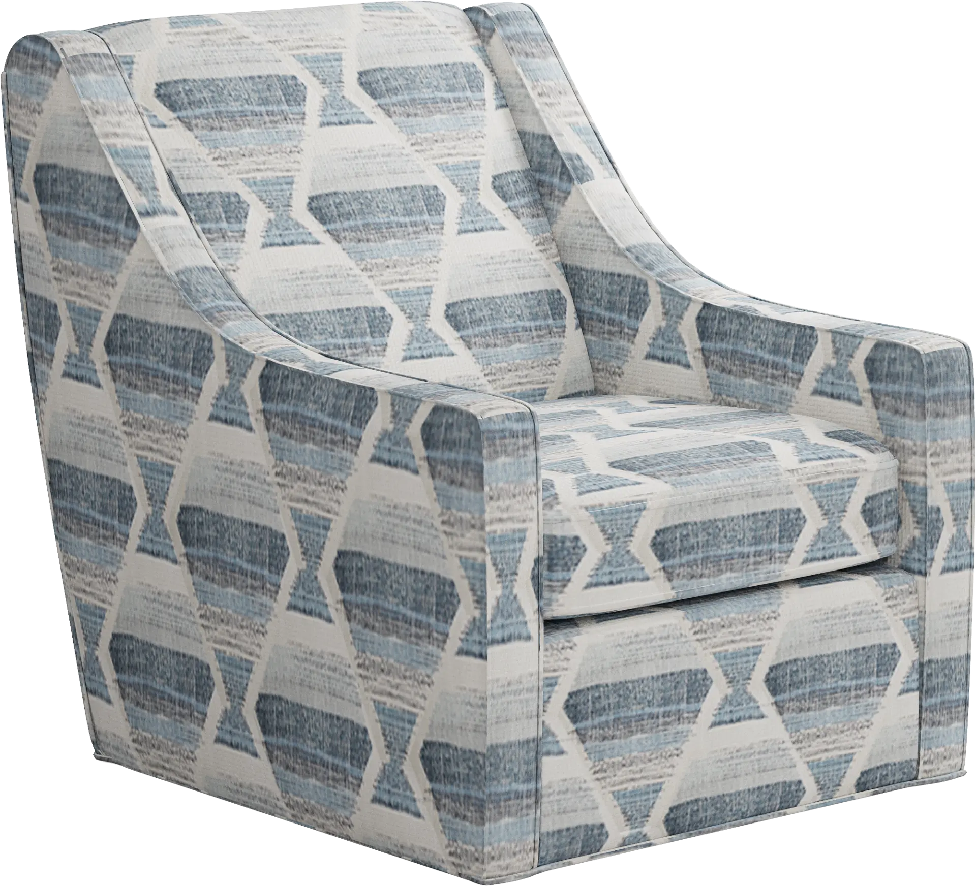 Bedford Park Blue Accent Swivel Chair