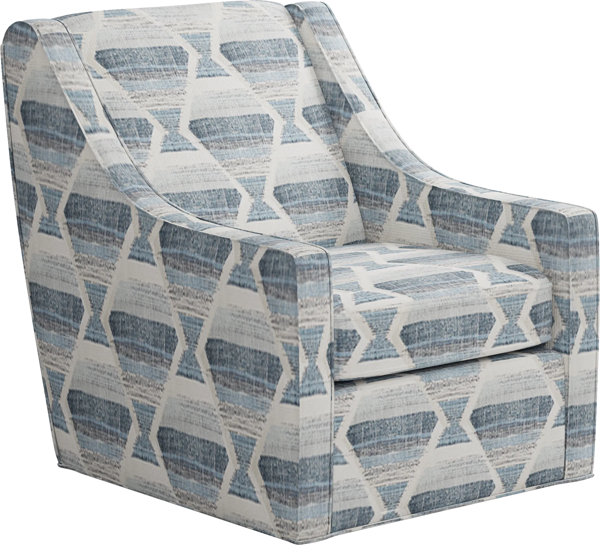 Bedford Park Blue Accent Swivel Chair - Image 1