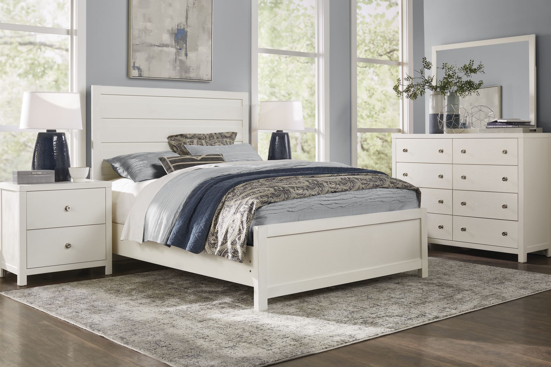 Barringer Place White 5 Pc Queen Panel Bedroom - Image 1