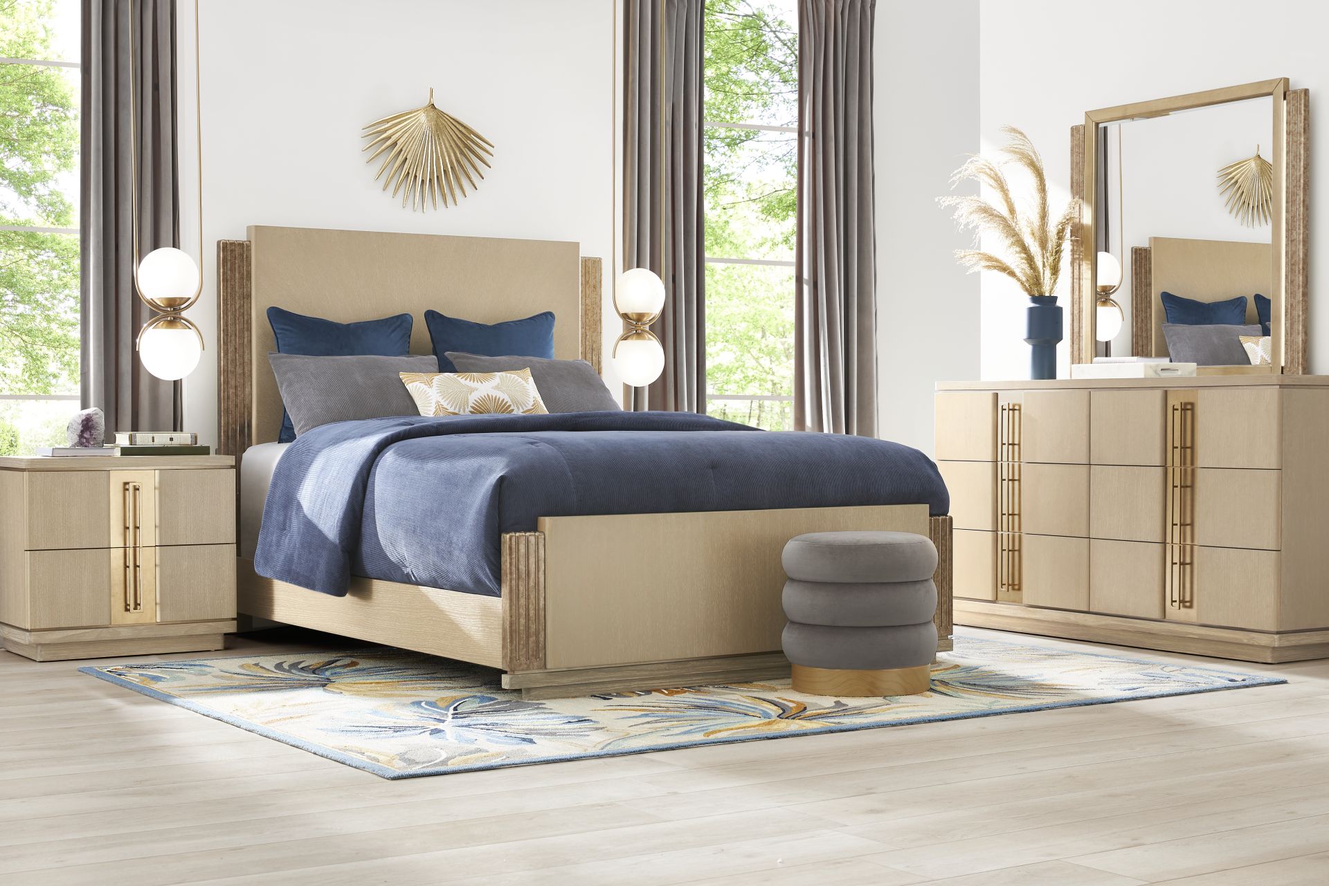 Issabela Caramel 7 Pc Queen Bedroom - Image 1
