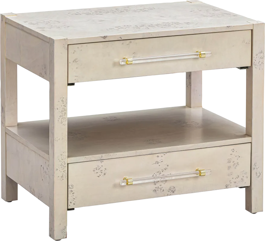 Ailshie I White Nightstand