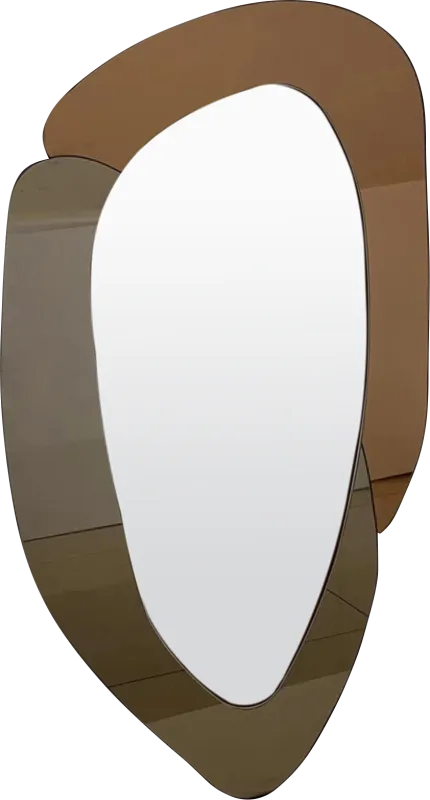 Bustrey Brown Irregular Wall Mirror