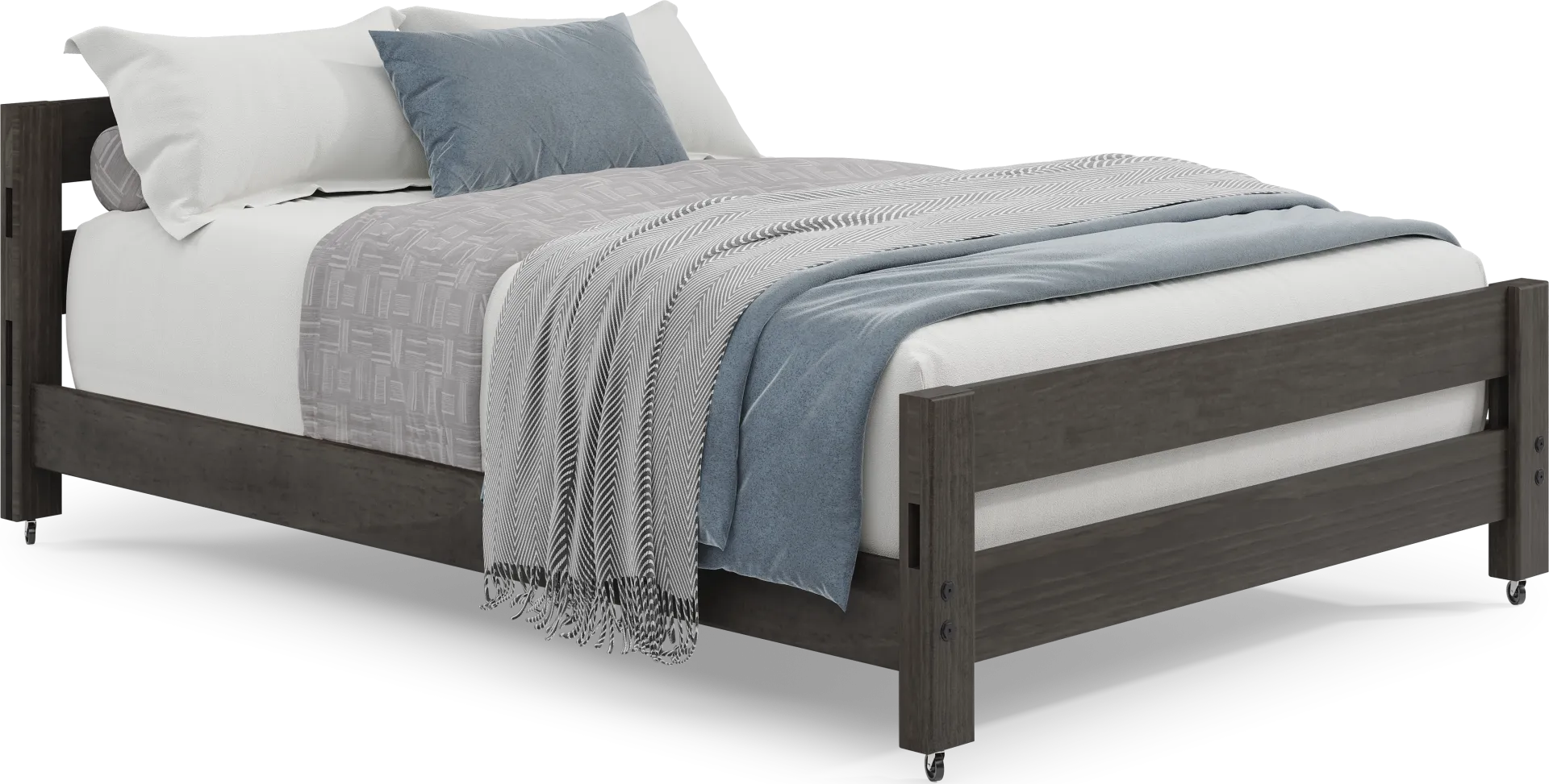 Kids Creekside 2.0 Charcoal Full Caster Bed - Image 1