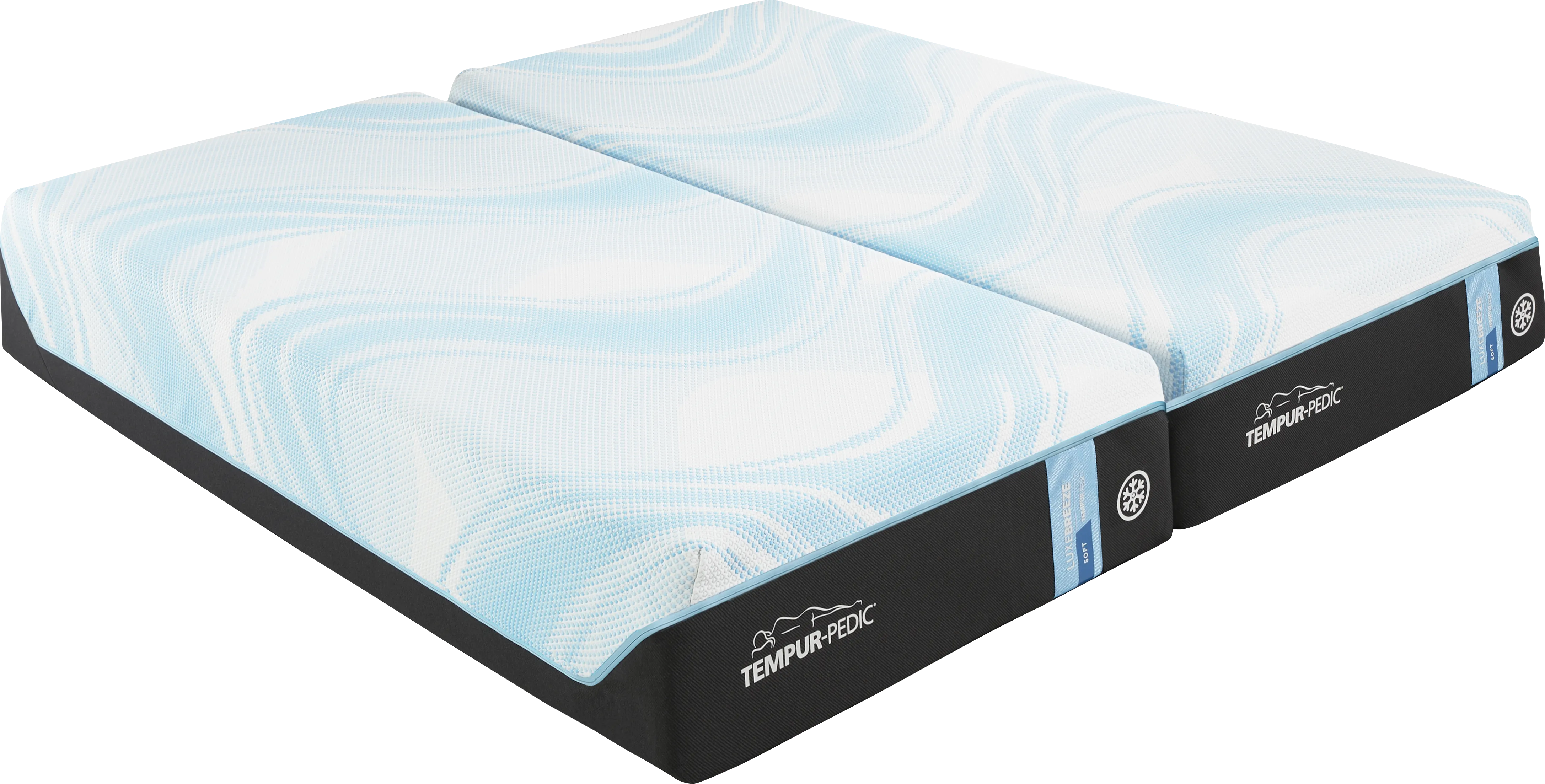 Tempu-Pedic LuxeBreeze Soft Split California King Mattress Pair - Thumbnail - Image 1