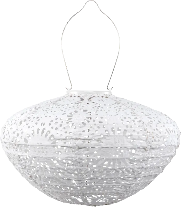 Jayla Reef Outdoor White Solar Lantern