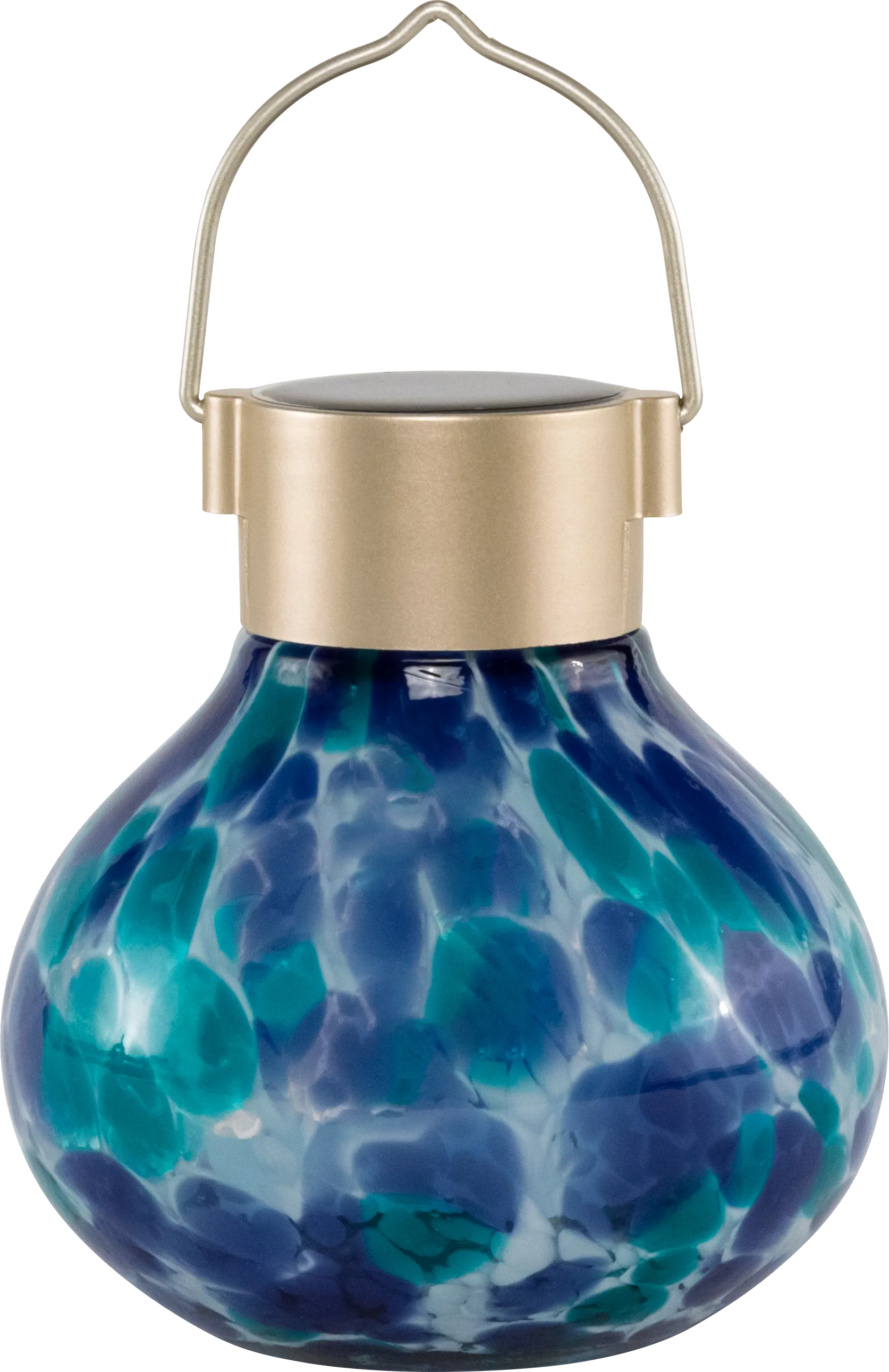 Wigly Trail Outdoor Blue Solar Lantern - Image 1