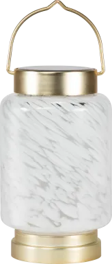 Ricon Isle Outdoor White Solar Lantern