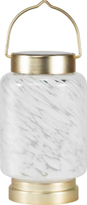 Ricon Isle Outdoor White Solar Lantern