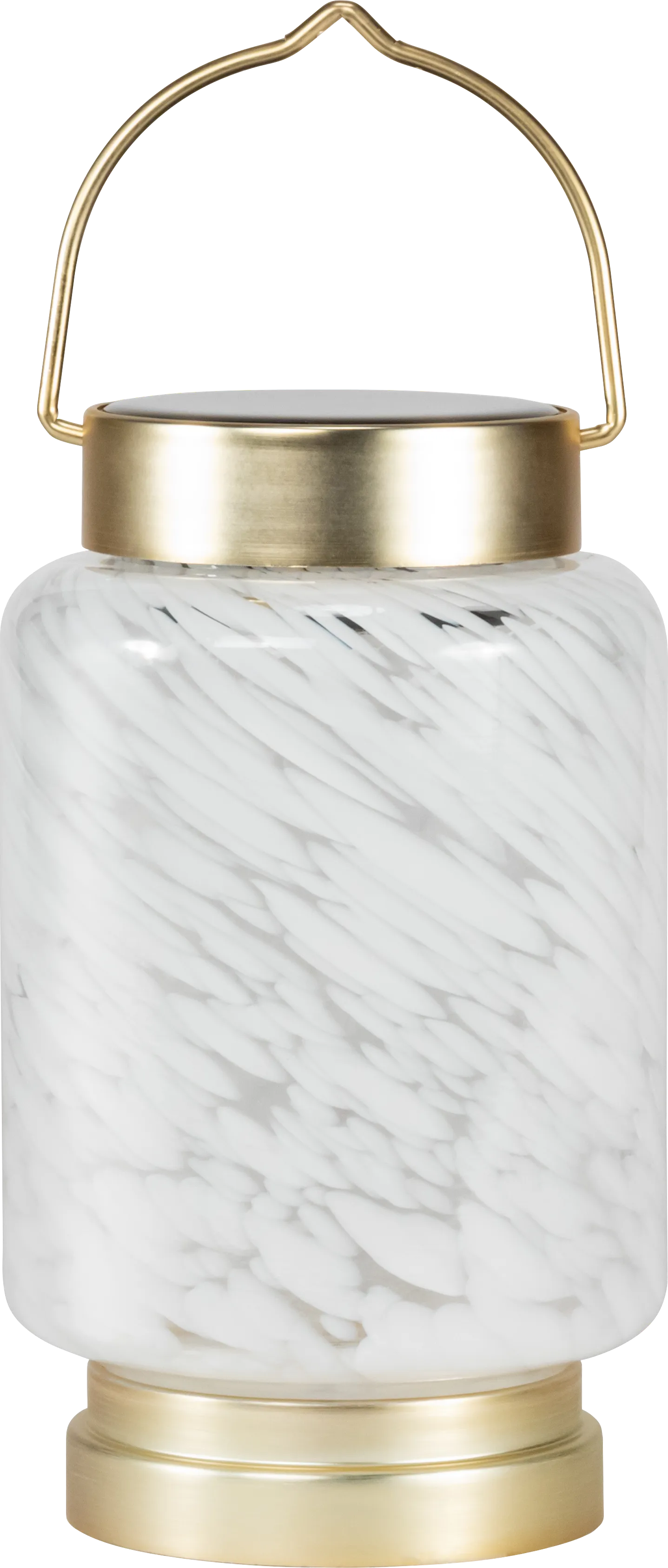 Ricon Isle Outdoor White Solar Lantern - Image 1