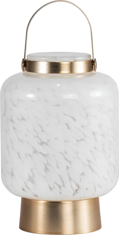 Ricon Isle Indoor/Outdoor White Rechargeable Lantern