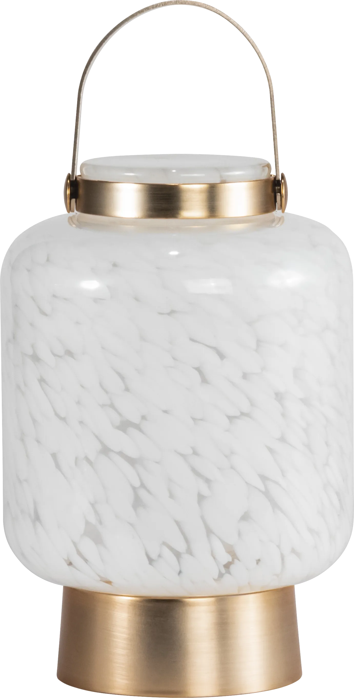 Ricon Isle Indoor/Outdoor White Rechargeable Lantern - Image 1