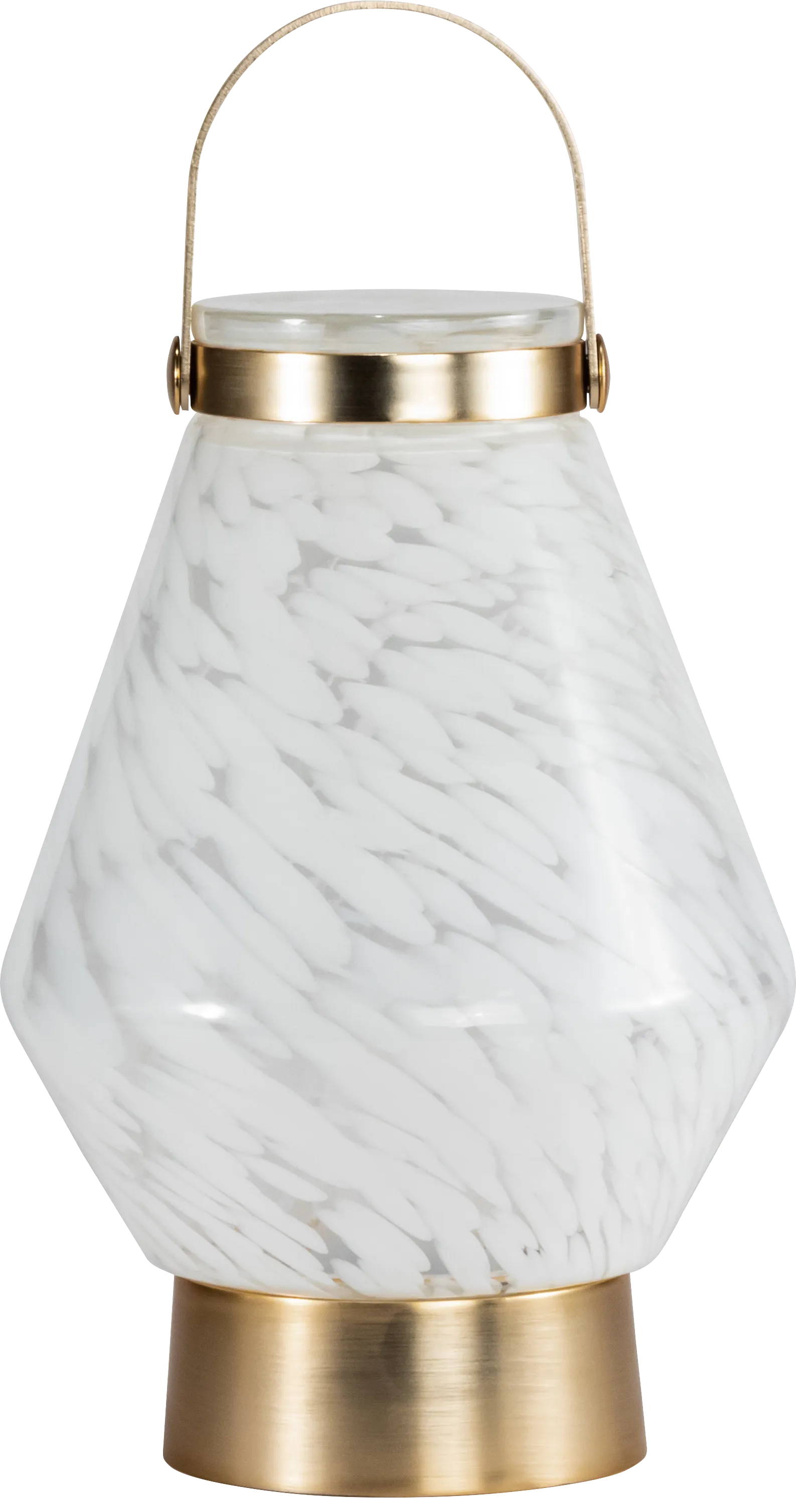 Zipton Isle Indoor/Outdoor White Rechargeable Lantern - Image 1