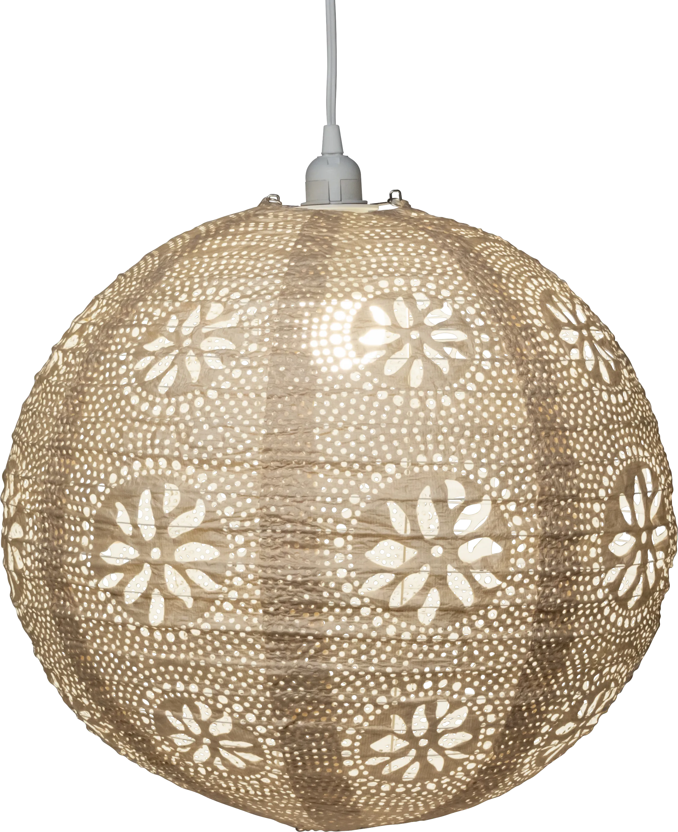 Mino Oaks Outdoor Cream Lantern - Thumbnail - Image 1