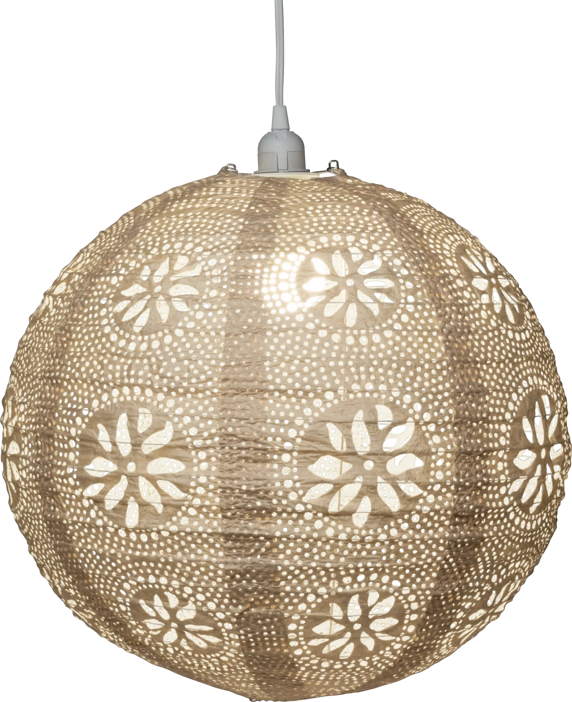 Mino Oaks Outdoor Cream Lantern - Image 1