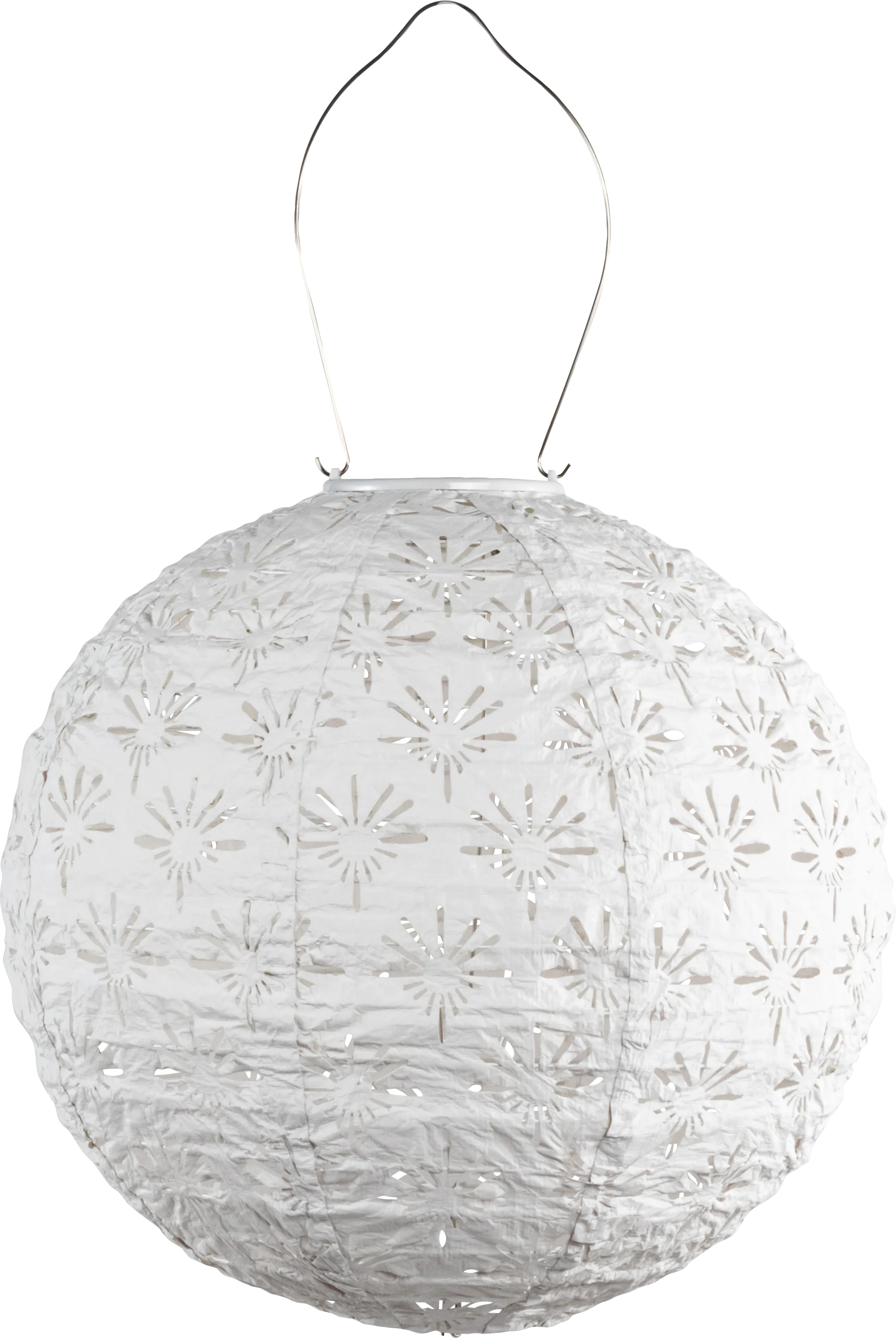 Eger Club Outdoor White Solar Lantern - Thumbnail - Image 1
