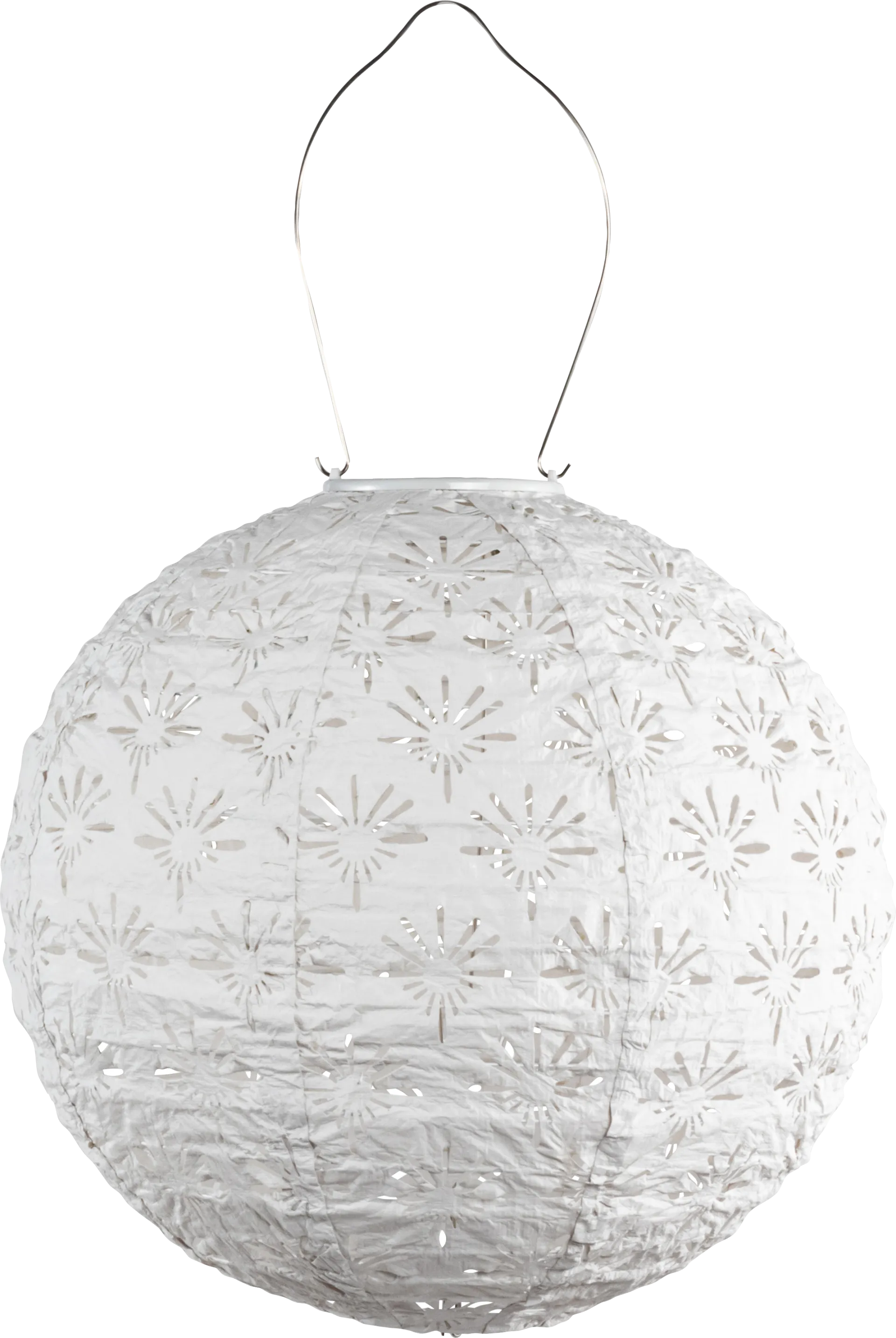 Eger Club Outdoor White Solar Lantern - Image 1