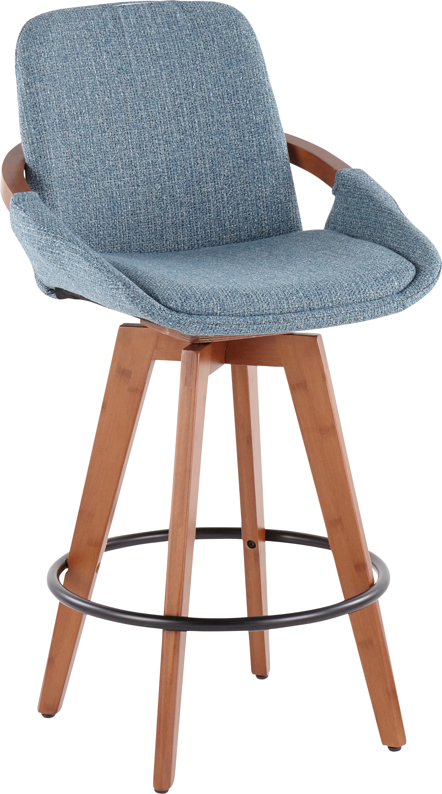 Daylilly Blue Counter Height Stool - Thumbnail - Image 1