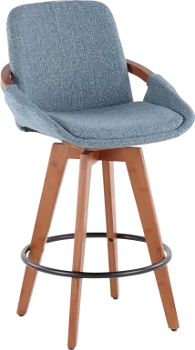 Daylilly Blue Counter Height Stool