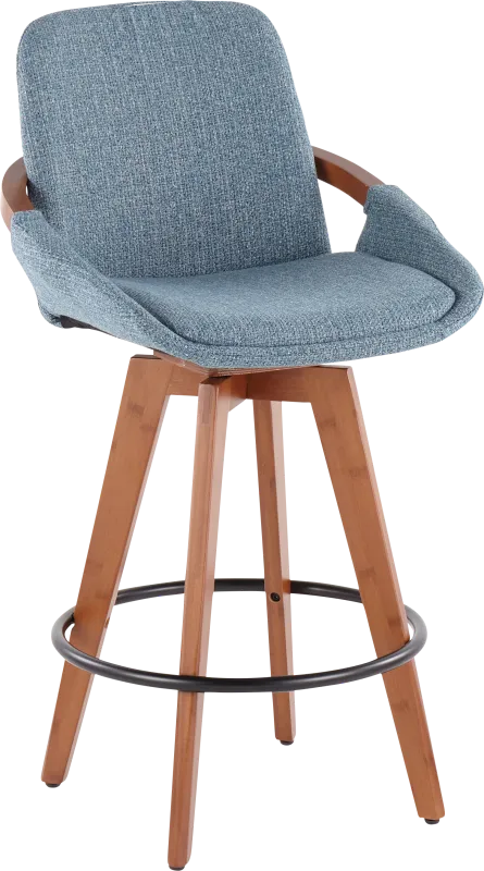 Daylilly Blue Counter Height Stool