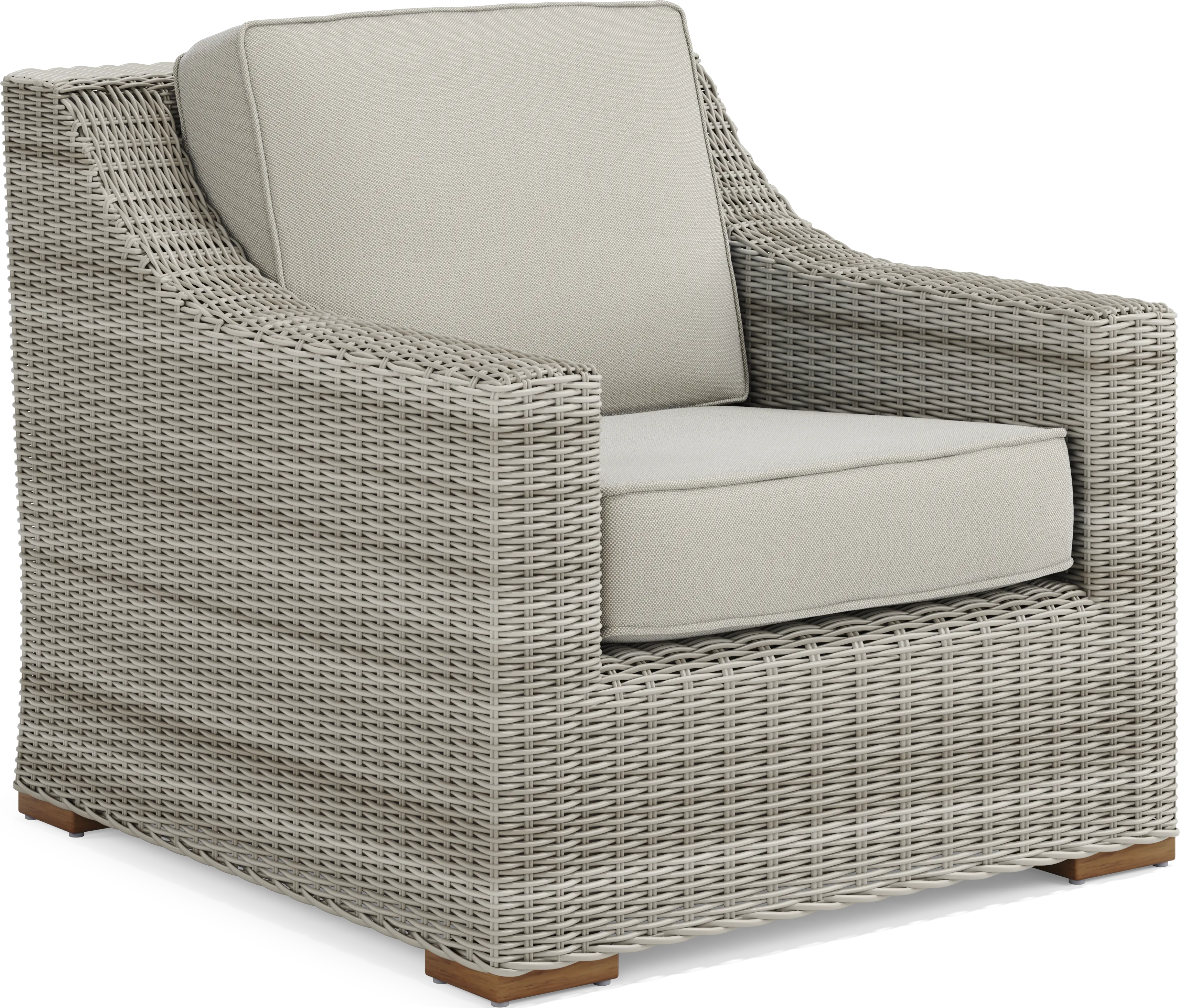 Patmos Gray 4 Pc Outdoor Sofa Seating Set with Linen Cushions - Thumbnail - Image 5