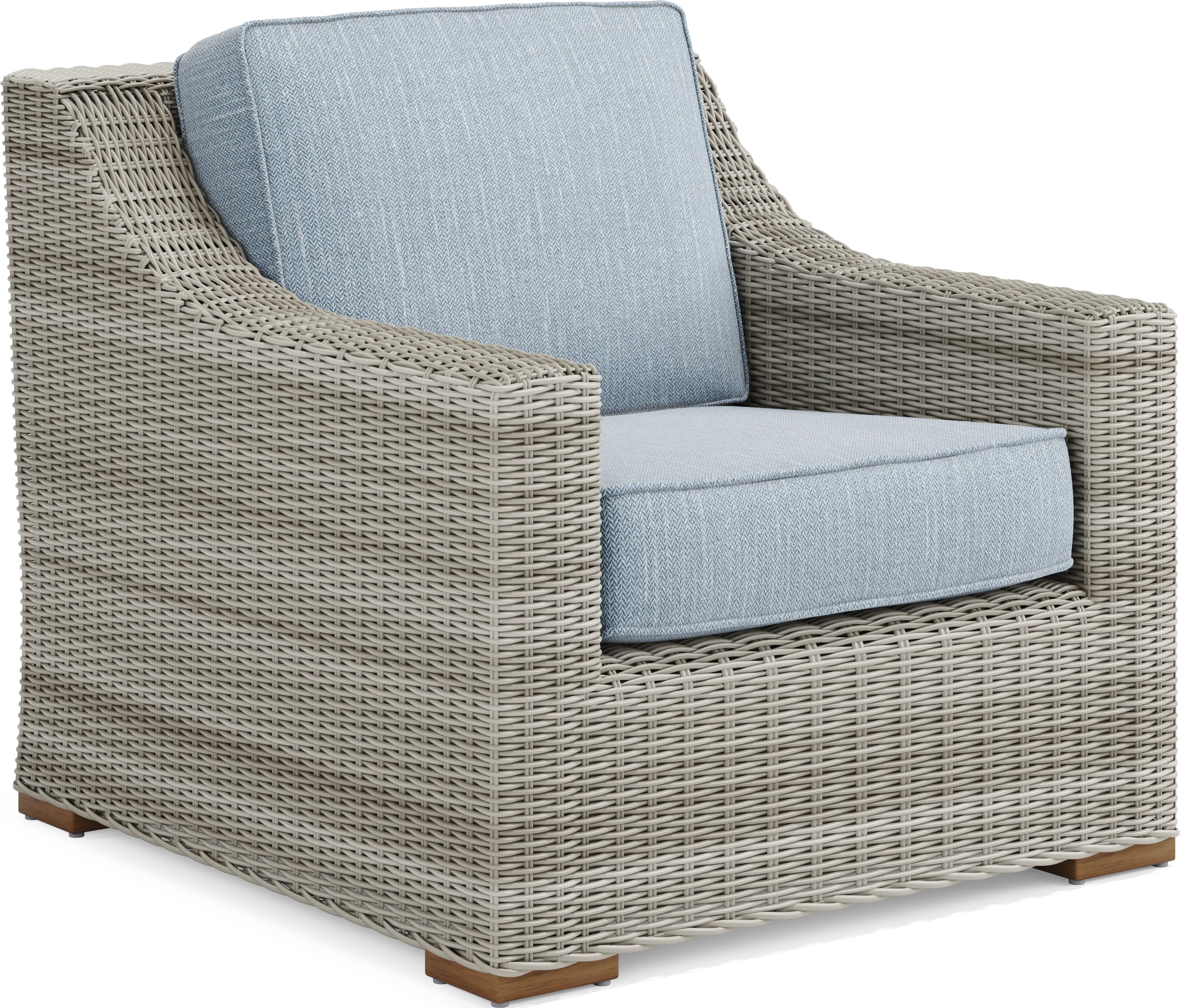 Patmos Gray Outdoor Chair with Steel Cushion - Thumbnail - Image 1