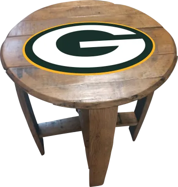 Big Team NFL Green Bay Packers Brown End Table