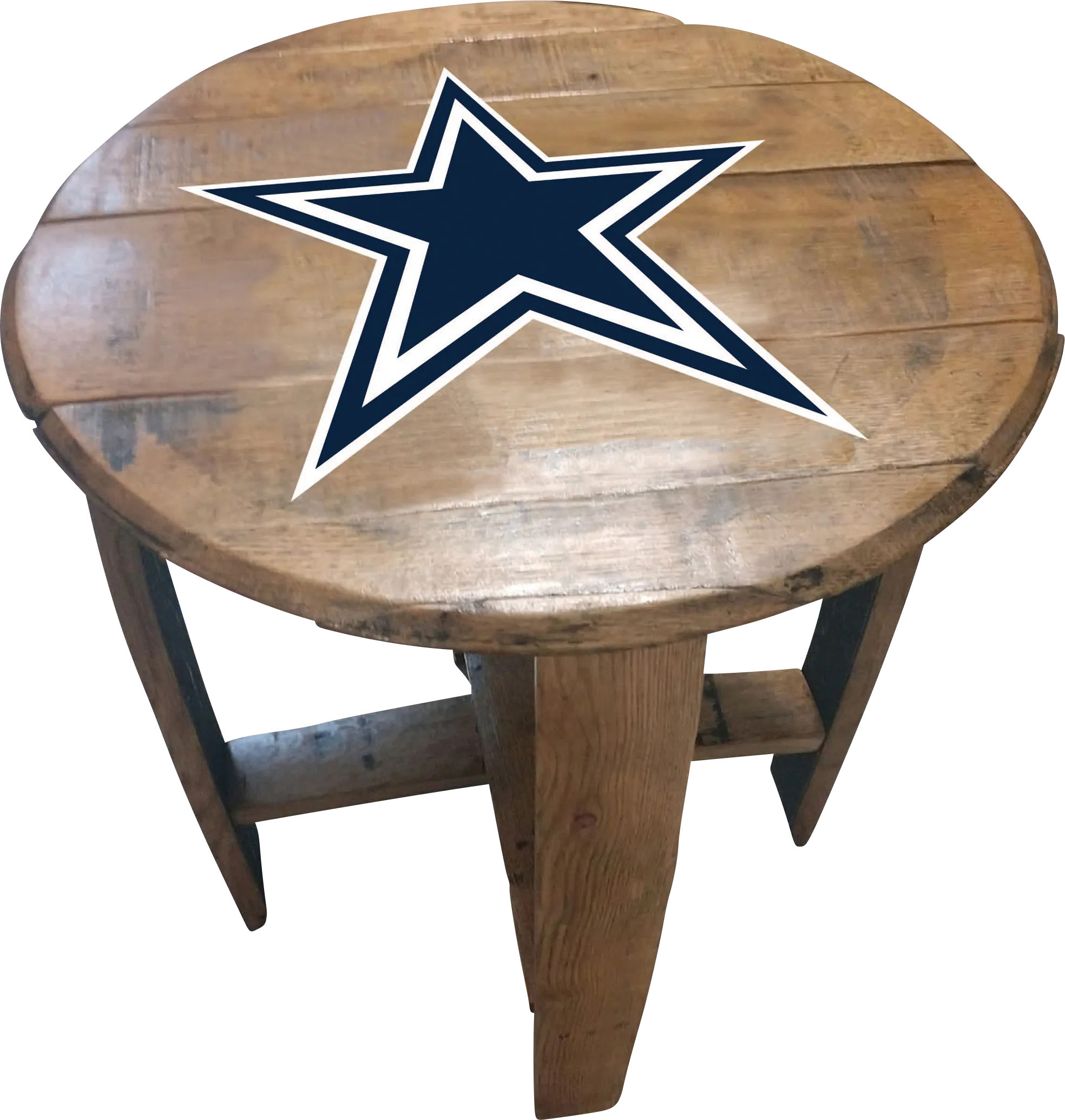 Big Team NFL Dallas Cowboys Brown End Table - Thumbnail - Image 1