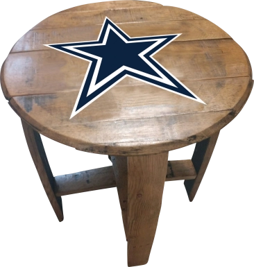 Big Team NFL Dallas Cowboys Brown End Table